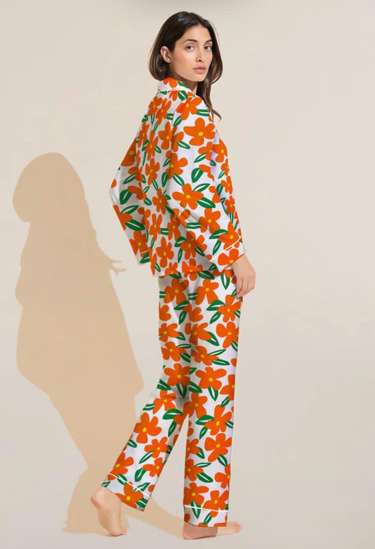 Yumi Nights – Bold Blossom Cotton Pajama Set 🌸