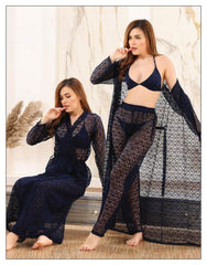 Yumi Nights Premium 4-Piece Lace Lingerie Set – Emerald Allure